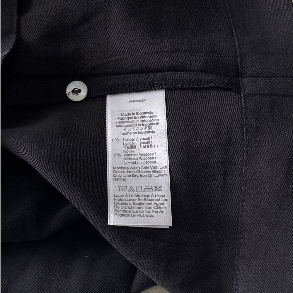 New Madewell Button-Front Resort Shirt in Lusterweave in True Black Size S - Picture 7 of 9
